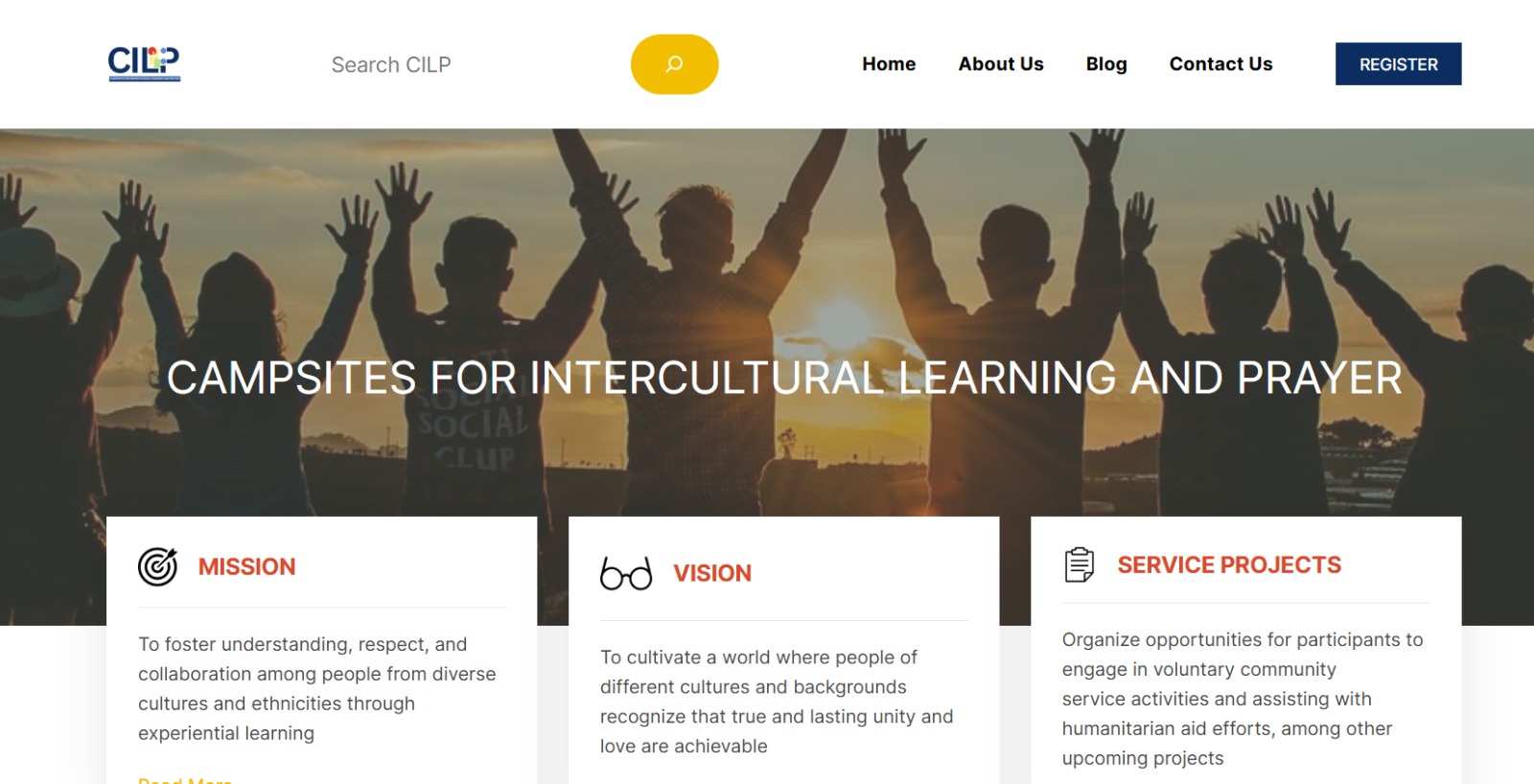 Campsite for Intercultural Learning website screenshot